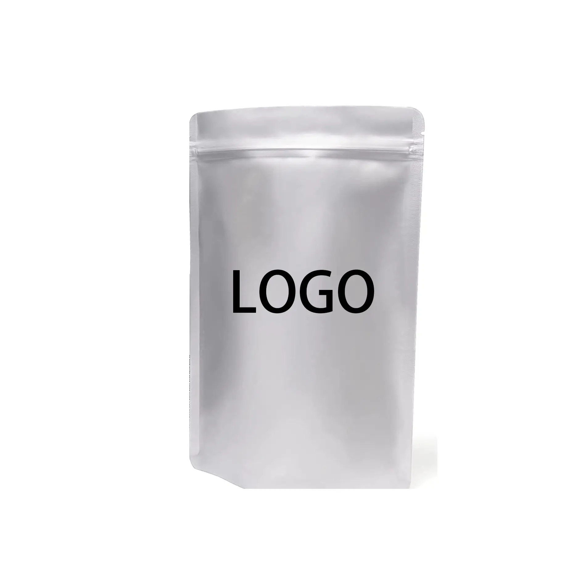 कम moq कस्टम लोगो प्रिंट लैमिनेटेड प्लास्टिक जिपर बैग कॉफी पैकेज रीसेबल स्टैंड अप फूड पाउच