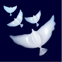 Volant blanc oiseau ballons mariée paix Pigeons ballon pour la décoration de fête de mariage bébé douche hélium Globos