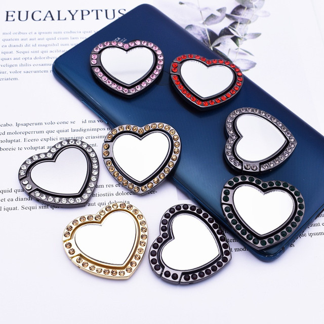 Creative Heart-shaped Waterproof Cell Phone Stand Mobile Phone Accessories Ring Holders for Airplane Travel