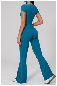 Conjuntos de yoga, mallas deportivas, pantalones cortos ajustados, pantalones rectos, sujetadores deportivos holgados para mujer, camisetas sin mangas, camisetas de gimnasio personalizadas, camisetas de manga larga - Product Image 3