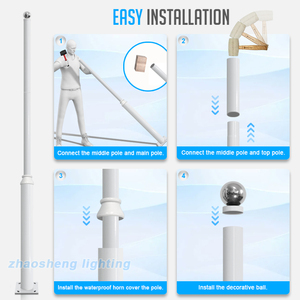 Personalizado Outdoor High Street Light Pólo <span class=keywords><strong>8m</strong></span> Galvanizado Aço Único Braço Pesado Estacionamento Iluminação Pólo Dividir Lâmpada Pólo - Product Image 4