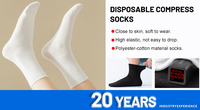 Chaussettes compressées jetables d'approvisionnement d'usine Chaussettes jetables de haute qualité noires/blanches Chaussettes en polyester-coton