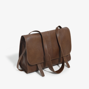 Minimalist Fashion Women's <b>Shoulder</b> <b>Bag</b> Microfiber Synthetic Leather Button Closure Single <b>Strap</b> Customized Color Large Capacity - Product Image 2
