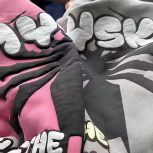 Logotipo personalizado de calidad superior 100% algodón Puff impresión 450gsm sudaderas con capucha sudaderas gráficas Y2K Casual hombres pulóver con capucha - Product Image 1