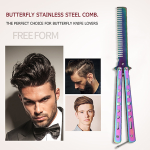 Peigne pliable en acier inoxydable modèle <span class=keywords><strong>JD</strong></span>-22 pour salon de <span class=keywords><strong>coiffure</strong></span>, <span class=keywords><strong>coiffure</strong></span>, barbe, moustache, pratique, formation, brosse fabriquée dans le Zhejiang - Product Image 6