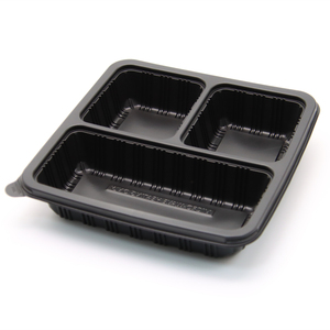 Lò vi sóng vỉ chân không hình thành 3 ngăn PP nhựa Hộp Ăn Trưa Takeaway container thực phẩm thức ăn nhanh Bento Box với nắp - Product Image 1