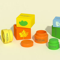 Pot en plastique à bords arrondis pour crème pour bébé, 3g, 5g, 10g, 15g