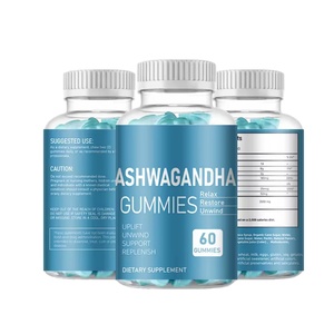 Halal Sugar Free Organic 2000mg Ashwa Root Ashwagandha Gummies GABA Vitamin Herbal Supplements <b>Gummy</b> <b>Candy</b> Dietary Supplement - Product Image 1