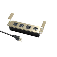 Prise de courant encastrée pour table avec interrupteur, chargeur USB intégré pour mobilier, multiprise encastrée, vente chaude