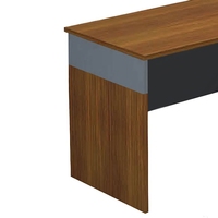 Bureau de travail moderne et minimaliste en panneaux de particules de mélamine de qualité E1, écologique, avec tiroirs et armoire de rangement, durable