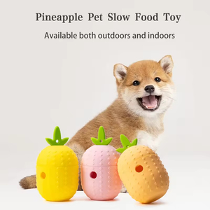 Jouets animaux de compagnie nouveau ananas en forme de Silicone <span class=keywords><strong>chien</strong></span> <span class=keywords><strong>jouet</strong></span> résistant aux morsures boule de nourriture <span class=keywords><strong>qui</strong></span> fuit <span class=keywords><strong>pour</strong></span> le nettoyage des dents et le meulage ennuyeux - Product Image 6