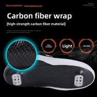 Patins à roulettes de vitesse professionnels pour adultes, en fibre de carbone, avec coque en cuir et grandes roues en polyuréthane
