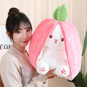 ألعاب لينة لطيف عكسها تتحول إلى أرنب صغير فاكهة الفراولة الأرنب - Product Image 5