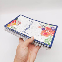 Cahier à spirales avec couverture en papier imprimé personnalisé et page de séparation