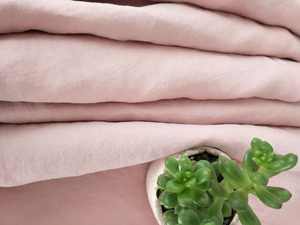 Lino <span class=keywords><strong>Rosa</strong></span> 280cm tela extra ancha Lino puro hilo teñido ancho tela disponible - Product Image 5