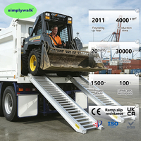 Simplywalk L5.5m 5t 5.5mx40cm Rampe de chargement robuste pour entrepôt, solution d'accès sécurisé, support distributeur, usine certifiée ISO 13485