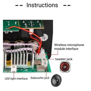 가정용 광섬유 입력 및 듀얼 <span class=keywords><strong>MIC</strong></span> 원격 제어 USB TF 수신기 앰프용 블루투스 전력 증폭기 보드 용 GD100 - Product Image 4