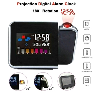 Moderno Reloj Despertador Digitales Proyector Digital Backlight Weather Forecast Alarm Clock With Time Projection - Product Image 4