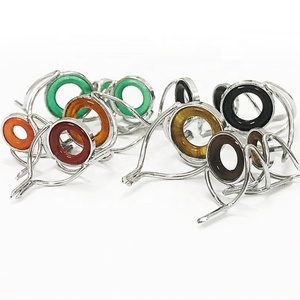 Anelli in <span class=keywords><strong>Agata</strong></span> Fasciata <span class=keywords><strong>Marrone</strong></span>, Anelli Guida Lucidi in <span class=keywords><strong>Agata</strong></span> per Canne da Pesca, per Accessori da Pesca, Vendita all'Ingrosso - Product Image 6
