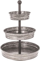 Plateau en métal galvanisé tendance, nouveau design moderne, support à gâteau décoratif à bas prix, fourni directement par l'usine