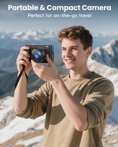 Chuyên Nghiệp 48MP <span class=keywords><strong>CMOS</strong></span> Nhỏ Gọn Không Gương Kỹ Thuật Số Vlogging Máy Ảnh 4K UHD 180 Độ Lật 3 Inch 16X Zoom Tự Động Lấy nét Cho Youtube - Product Image 5