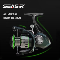 Seasir DHK 1000 7000 14+1BB Reel Spinning Murah Heavy Duty Reel Pancing Full Metal Reel Spinning Hitam/ OEM Umpan Palsu 16kg JP