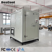 Chambre froide de présentation pour supermarché et fleuriste Bescool, conteneur de stockage, chambre froide modulable 4 portes, écologique, en promotion
