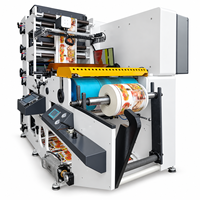 Nouvelle machine d'impression flexographique à 4 couleurs entièrement servo motorisée, enregistrement automatique, vitesse de 120 m/min pour les gobelets en papier, les sacs et l'emballage