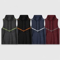 Haut de sport sans manches respirant en polyester pour hommes – Idéal musculation, entraînement, fitness – Vêtement de sport OEM en gros