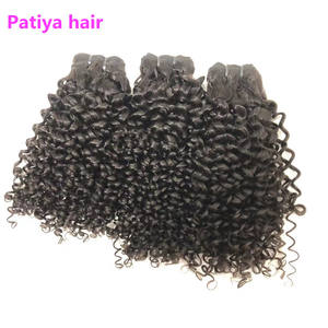 Patiya Hair Company Paquetes de cabello rizado birmano crudo 12a Cabello humano virgen indio sin procesar Doble trama 28 pulgadas Rizo birmano - Product Image 3