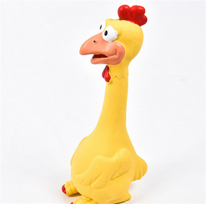 Giocattolo di masticazione del cane di pollo cigolante all'ingrosso dei giocattoli del lattice naturale del cane da compagnia di alta qualità - Product Image 6