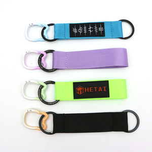 Cartera Flight Jet Tag con forma de gato, cordón tejido grande, correa de muñeca de nailon personalizada, llavero con anillo dividido - Product Image 4