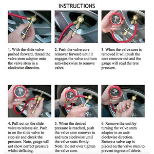 Hırs hızlı lastik deflatörü kiti lastik basınç göstergesi hızlı hava aşağı Offroad kiti ile kurtarma dişli kılıfı otomobil parçaları ve aksesuar - Product Image 5