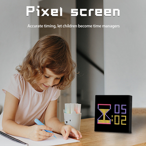 Programmable Plug-In ABS Minimalist LED Display Screen Desktop Atmosphere Decoration Clock Night <b>Light</b> APP Touch Control - Product Image 4