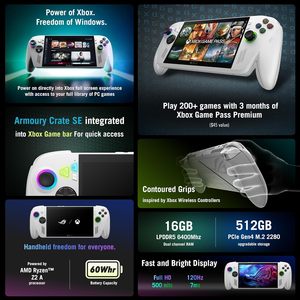 Asus Rog Ally เครื่องเล่นเกมพกพาขนาด 7 นิ้ว หน้าจอ FHD 120Hz Ryzen Z1 Extreme แรม 16GB SSD 512GB หน้าจอสัมผัส - Product Image 2