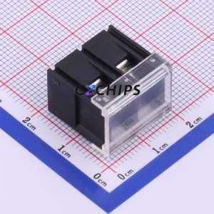 KF28C-7.62-2P Barrier Terminal Block Through hole Component (THT),P=7.62mm Connector With Cover Plate 7.62mm 1x2P Straight Pin - Product Image 1