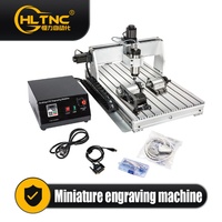 Carrera 400*570*75mm 2400RPM 6040 800W Mini máquina enrutadora CNC para trabajar la madera