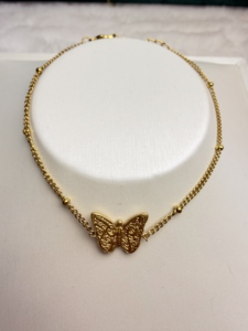 Collar de Mariposa con Caligrafía Árabe Chapado en Oro de 18K al por Mayor, Sabr Amal Paciencia <span class=keywords><strong>Esperanza</strong></span>, Acero Inoxidable 316L Resistente al Deslustre - Product Image 6