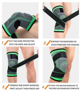 Yeni 7mm neopren tıbbi diz pedleri kollu powersport spor sıkıştırma atletik diz desteği <span class=keywords><strong>Brace</strong></span> - Product Image 2