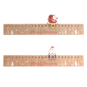 Pafu Ornamento Natalizio da Tavolo in Legno MDF, Calendario dell'Avvento con <span class=keywords><strong>Babbo</strong></span> <span class=keywords><strong>Natale</strong></span> in Slitta - Product Image 3