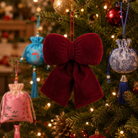 Ornamen Pohon Natal Zen Herbal Alami Beraroma Pinus Cypress Buatan Tangan, Dapat Diisi Angin, Sublimasi, JianLan