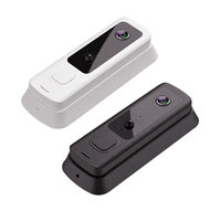 Sonnette vidéo à stockage cloud 1080P en alliage de zinc noir alimentée par batterie pour une utilisation internationale, sécurité domestique intelligente, application Tuya