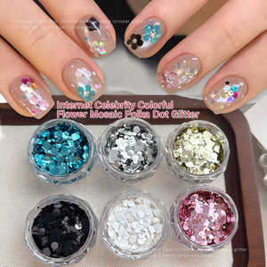 1 Frasco <span class=keywords><strong>de</strong></span> Lentejuelas Brillantes para <span class=keywords><strong>Uñas</strong></span> con Diseño <span class=keywords><strong>de</strong></span> Flores, Holográficas, Mixtas, Mini Copos Redondos, Decoración 3D Floral para <span class=keywords><strong>Uñas</strong></span> - Product Image 3