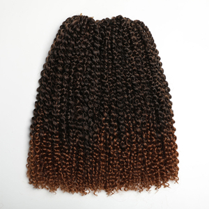 Extensions de cheveux synthétiques pour femmes, courtes, noires, tresses au crochet, Passion Twist, Marlybob, Jerry Curl, Kinky Curly, en fibre protéinée - Product Image 5