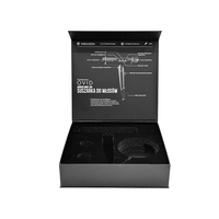Boîte cadeau magnétique rigide à rabat avec mousse EVA intérieure, emballage papier pour produits capillaires, sèche-cheveux de luxe noir personnalisé