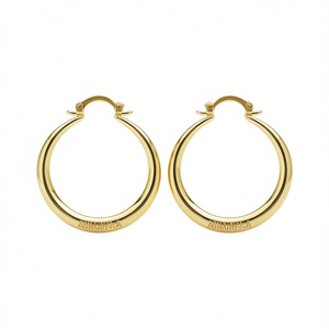 Orecchini a Cerchio in Oro Massiccio 18K Alberta Ferretti, Gioielli Unisex Classici per Uso Quotidiano - Product Image 1