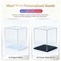 Boîte de présentation en acrylique épaisse anti-poussière avec design empilable, organisateur en acrylique transparent pour Lego et kits de modélisme