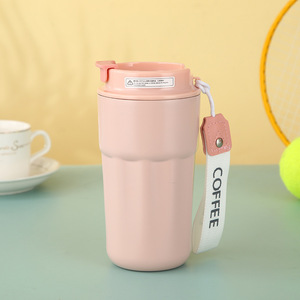 Octagonal Stainless Steel <b>Insulated</b> <b>Mug</b> 304 Coffee Travel Cup With Strap Portable For On The Go Use - Product Image 3