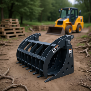 Grappin à racines pour chargeuse compacte, ouverture de mâchoire de 54 pouces, capacité de 3000 lb pour la manutention des matériaux - Product Image 2