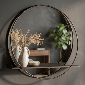 Wholesale Luxury Round Wall <b>Mirror</b> with Iron Frame for Bedroom Living Room Bathroom Stylish Durable Home Decor 2025 - Product Image 4